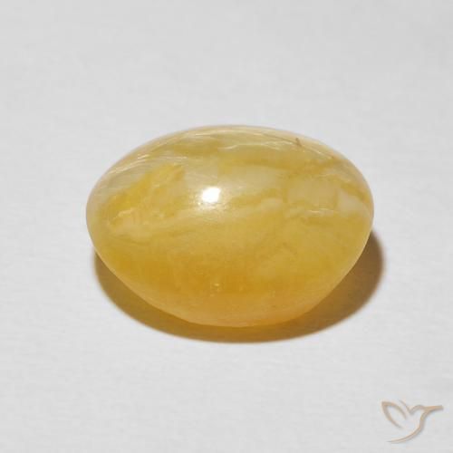 9,17 ctw natürlicher Gold-Orange Katzenaugenopal, Oval, Lichtundurchlässig
