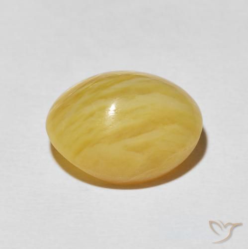 9,17 ctw natürlicher Goldrute Gelb Katzenaugenopal, Oval, Lichtundurchlässig
