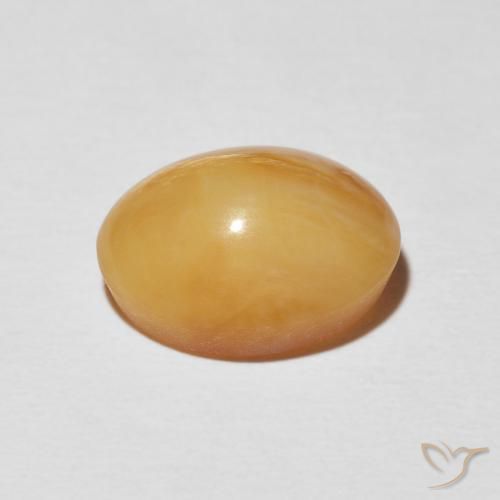 9,17 ctw natürlicher Orange-Gold Katzenaugenopal, Oval, Lichtundurchlässig