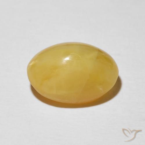 9,17 ctw natürlicher Mittelgold Katzenaugenopal, Oval, Lichtundurchlässig