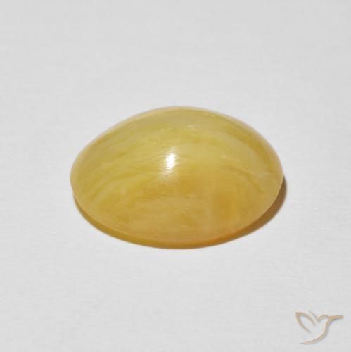 9,17 ctw natürlicher gold-orange Katzenaugenopal, Oval, Lichtundurchlässig