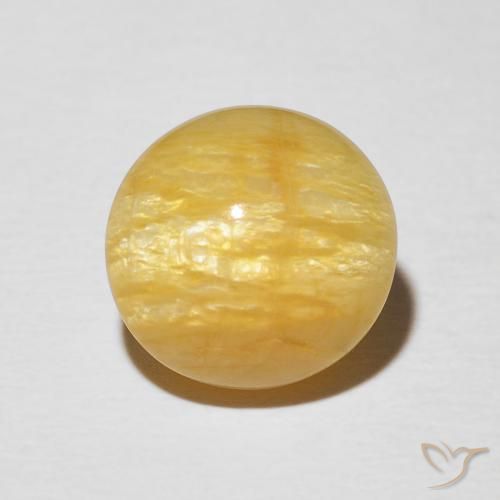 4.42ct Natürlicher Mittelgold Katzenaugenopal, Oval, Lichtundurchlässig