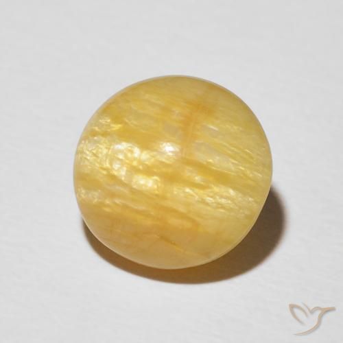 9,17 ctw natürlicher Mittelgold Katzenaugenopal, Oval, Lichtundurchlässig