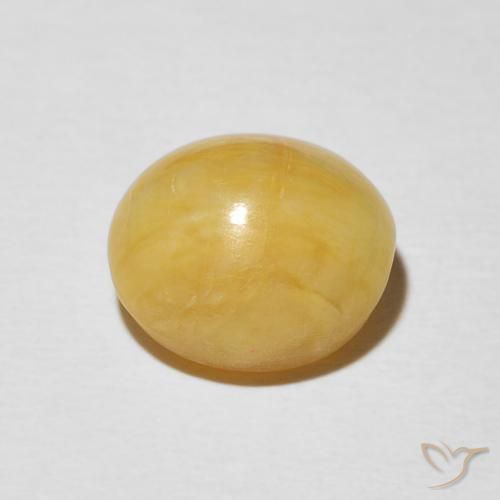 9,17 ctw natürlicher Mittelgold Katzenaugenopal, Oval, Lichtundurchlässig