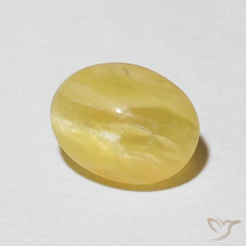9,17 ctw natürlicher Gold-gelb Katzenaugenopal, Oval, Lichtundurchlässig