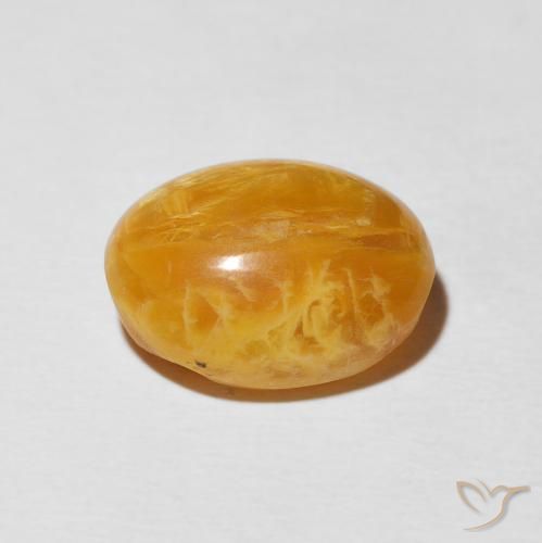 9,17 ctw natürlicher Mittelorange Katzenaugenopal, Oval, Lichtundurchlässig