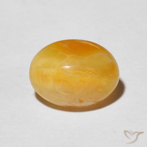 2.97ct Natürlicher Orange-Gold Katzenaugenopal, Oval, Lichtundurchlässig