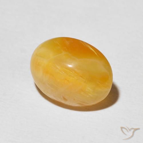 9,17 ctw natürlicher Orange-Gold Katzenaugenopal, Oval, Lichtundurchlässig