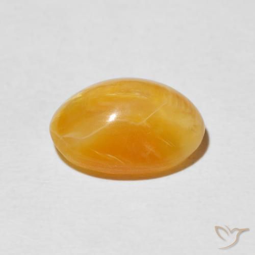 9,17 ctw natürlicher Orange-Gold Katzenaugenopal, Oval, Lichtundurchlässig