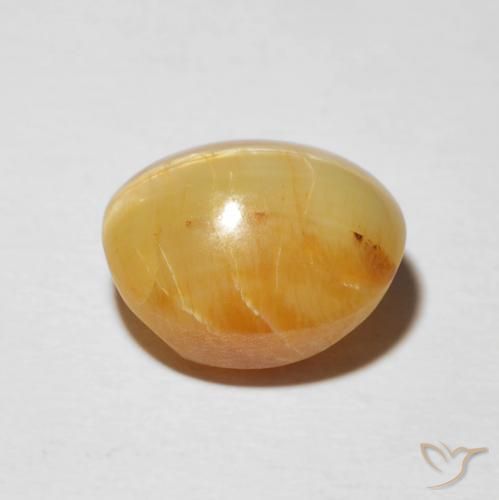 9,17 ctw natürlicher gold-braun Katzenaugenopal, Oval, Lichtundurchlässig