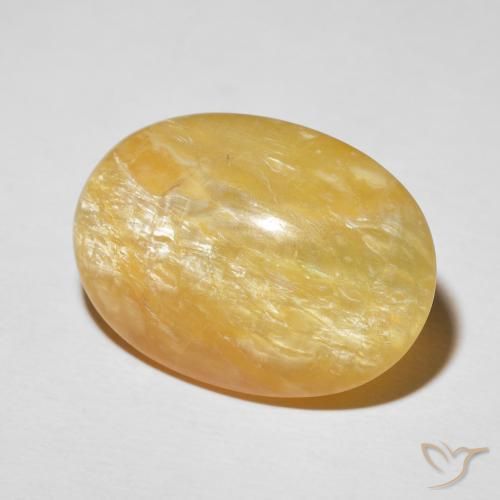 9,17 ctw natürlicher Mittleres Gold Katzenaugenopal, Oval, Lichtundurchlässig
