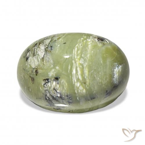 6.67ct Mittelgrün Katzenaugenopal, Oval, Lichtundurchlässig
