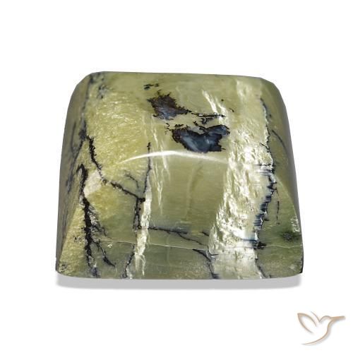 9,17 ctw natürlicher Mittelgrün Katzenaugenopal, Baguette, Lichtundurchlässig