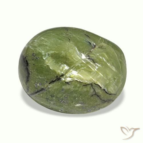 5,40 ctw natürlicher mehrfarbiger Cat's Eye Opal, Oval Schliff, Lichtundurchlässig