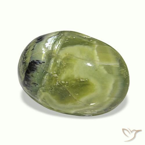 8,39 ctw natürlicher mehrfarbiger Cat's Eye Opal, Oval Schliff, Lichtundurchlässig