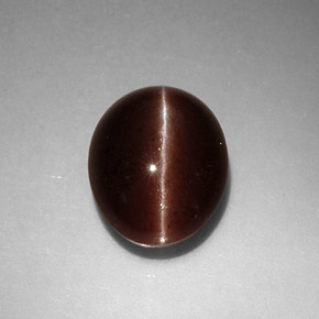 3,52 ctw natürlicher brauner Cat's Eye Scapolite, Oval Schliff, Lichtundurchlässig