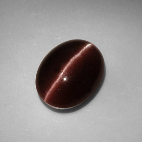 3,41 ctw natürlicher brauner Cat's Eye Scapolite, Oval Schliff, Lichtundurchlässig