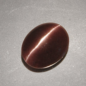 2,32 ctw natürlicher brauner Cat's Eye Scapolite, Oval Schliff, Lichtundurchlässig