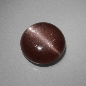 2,40 ctw natürlicher brauner Cat's Eye Scapolite, Rundschliff, Lichtundurchlässig