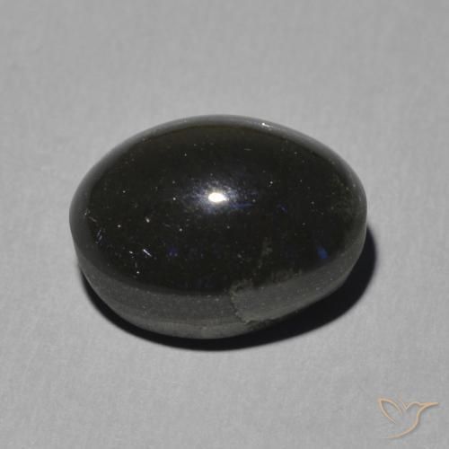9,17 ctw natürlicher Schwarz Skapolith Katzenauge, Oval, Lichtdurchlässig