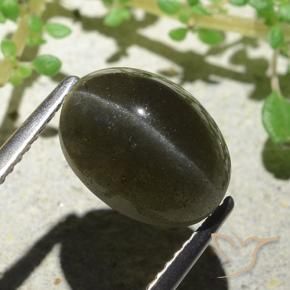 4,66 ctw natürlicher brauner Cat's Eye Scapolite, Oval Schliff, Lichtdurchlässig