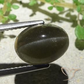 4,66 ctw natürlicher brauner Cat's Eye Scapolite, Oval Schliff, Lichtdurchlässig