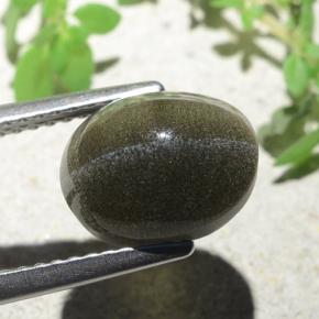 4,00 ctw natürlicher brauner Cat's Eye Scapolite, Oval Schliff, Lichtdurchlässig
