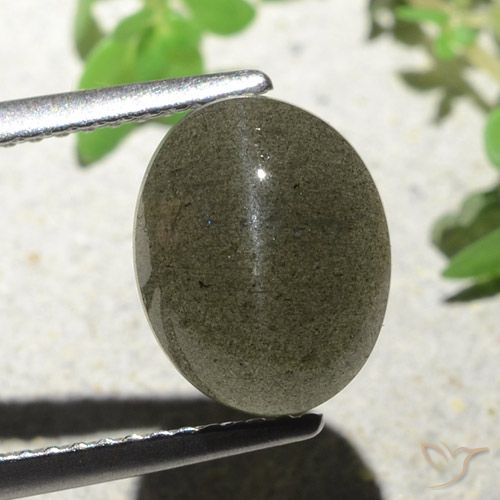 4.55ct Natürlicher Mittel braun Skapolith Katzenauge, Oval, Lichtdurchlässig