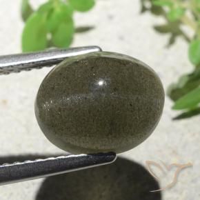 9,17 ctw natürlicher Mittel braun Skapolith Katzenauge, Oval, Lichtdurchlässig
