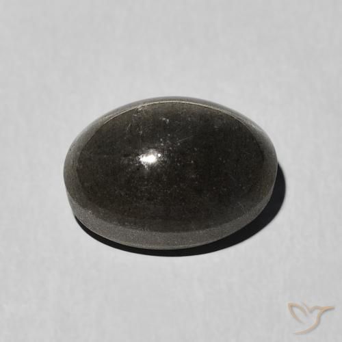 9,17 ctw natürlicher Schwarz Skapolith Katzenauge, Oval, Lichtdurchlässig