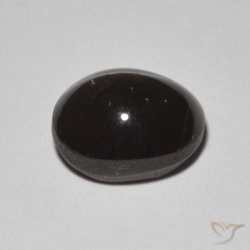 9,17 ctw natürlicher Schwarz Skapolith Katzenauge, Oval, Lichtdurchlässig