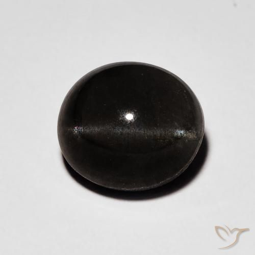 2.70ct Natürlicher Schwarz Skapolith Katzenauge, Oval, Lichtdurchlässig