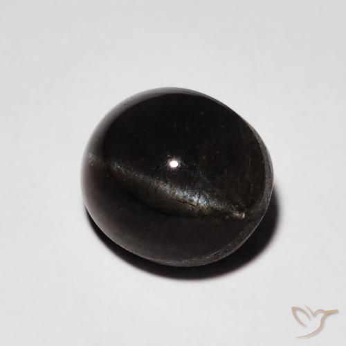 9,17 ctw natürlicher Schwarz Skapolith Katzenauge, Oval, Lichtdurchlässig