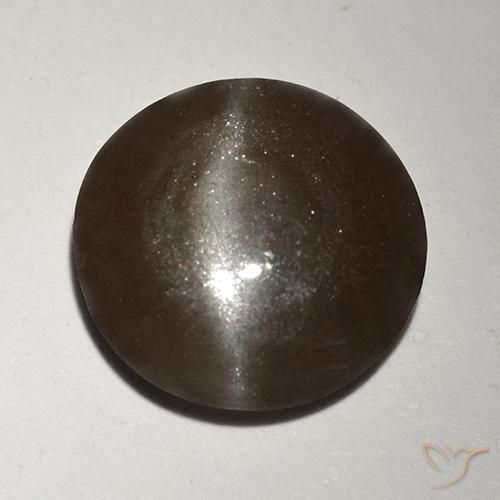 2.99ct Natürlicher Umbrabraun Skapolith Katzenauge, Runden, Lichtdurchlässig