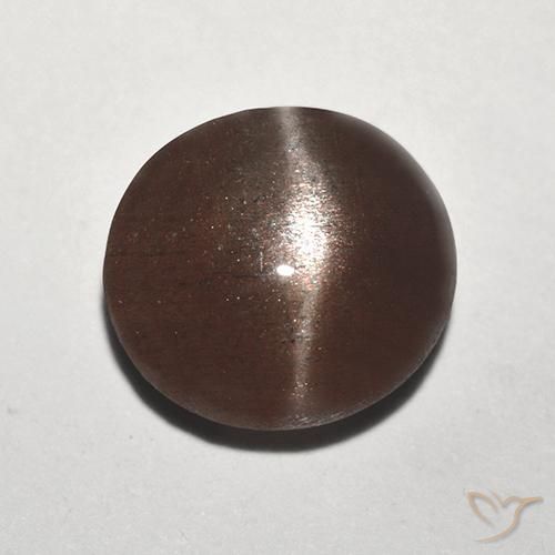 2.92ct Natürlicher Zimtbraun Skapolith Katzenauge, Runden, Lichtdurchlässig