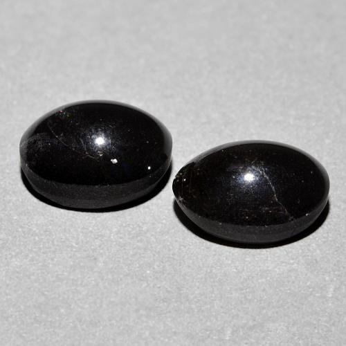 4.74 ct natürliche Schwarz Skapolith Katzenauge-Edelsteine, Oval Schliff, Lichtundurchlässig