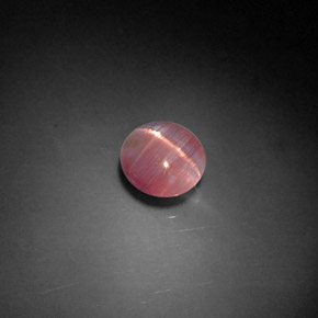 1,04 ctw natürlicher rosafarbener Cat's Eye Tourmaline, Transparent, Transparent / Lichtdurchlässig