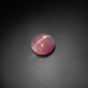 1,04 ctw natürlicher rosafarbener Cat's Eye Tourmaline, Transparent, Transparent / Lichtdurchlässig