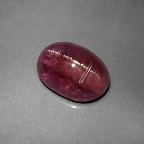 2,61 ctw natürlicher rosafarbener Cat's Eye Tourmaline, Transparent, Transparent / Lichtdurchlässig
