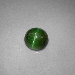 0,85 ctw natürlicher grüner Cat's Eye Tourmaline, Rundschliff, Lichtundurchlässig