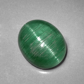 2,09 ctw natürlicher grüner Cat's Eye Tourmaline, Transparent, Transparent / Lichtdurchlässig