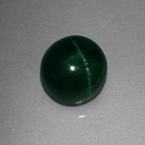 2,43 ctw natürlicher grüner Cat's Eye Tourmaline, Transparent, Transparent / Lichtdurchlässig