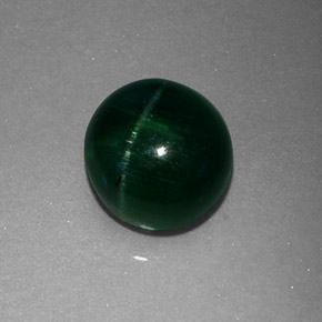 2,43 ctw natürlicher grüner Cat's Eye Tourmaline, Transparent, Transparent / Lichtdurchlässig