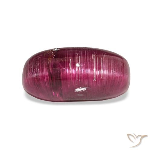 4.57ct Beeren Lila Turmalin Katzenauge, Kissen, Lichtdurchlässig