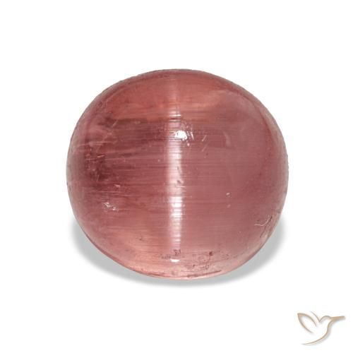 3.07ct Dunkelpink Turmalin Katzenauge, Oval, Transparent