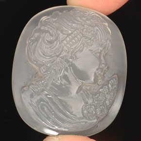 64,73 ctw natürlicher weißer Chalcedon, Transparent, Transparent / Lichtdurchlässig