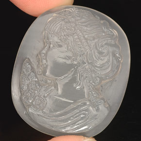 64,73 ctw natürlicher weißer Chalcedon, Transparent, Transparent / Lichtdurchlässig