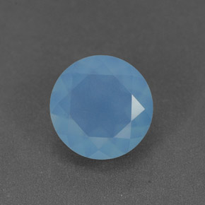 1,07 ctw natürlicher blauer Chalcedon, Transparent, Transparent / Lichtdurchlässig