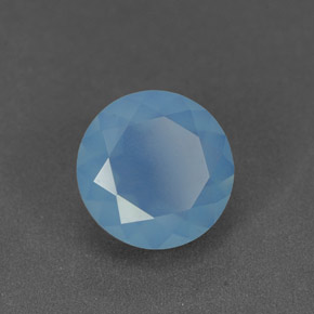 1,07 ctw natürlicher blauer Chalcedon, Transparent, Transparent / Lichtdurchlässig