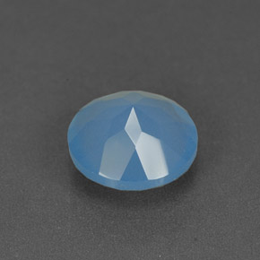 1,07 ctw natürlicher blauer Chalcedon, Transparent, Transparent / Lichtdurchlässig